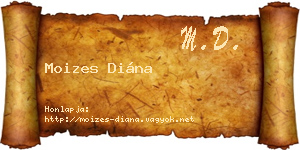 Moizes Diána névjegykártya