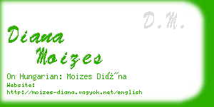 diana moizes business card